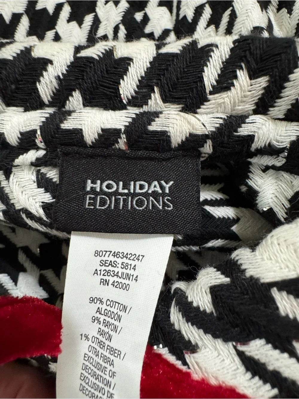 Holiday Editions Special Occasion B&W houndstooth glitter thread girl's coat 18m